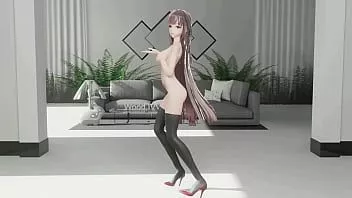 Redare Mmd dance hentai sex mimic otoko mask 3d soft red hair smixix color edit