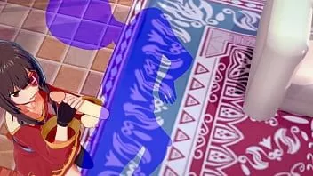 Play Konosuba hentai - megumin handjob with cumshot in her face - japanese asian manga anime game porn